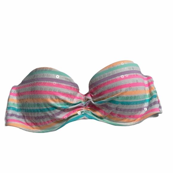 Victoria’s Secret 34B Sequin Strapless Bikini Top - Picture 1 of 3